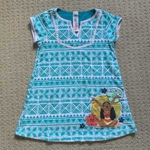 Disney Moana Turquoise Printed Dress